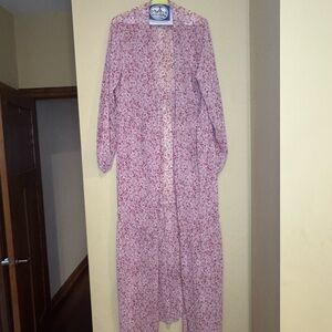 Pink Lily Floral Cardigan